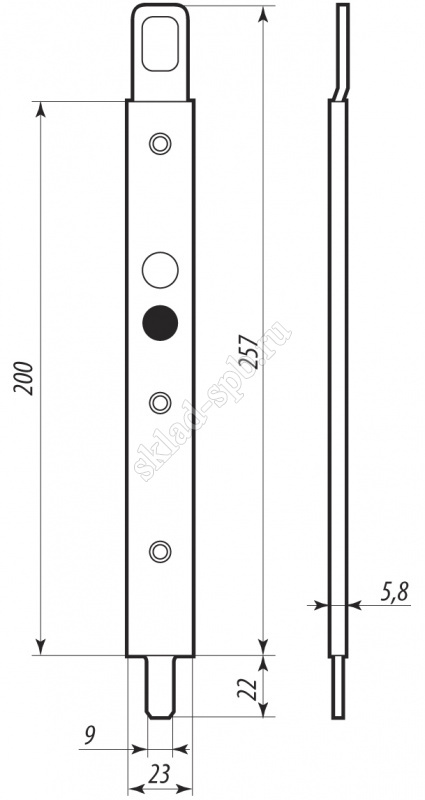 Шпингалет CTH-1702 RAL